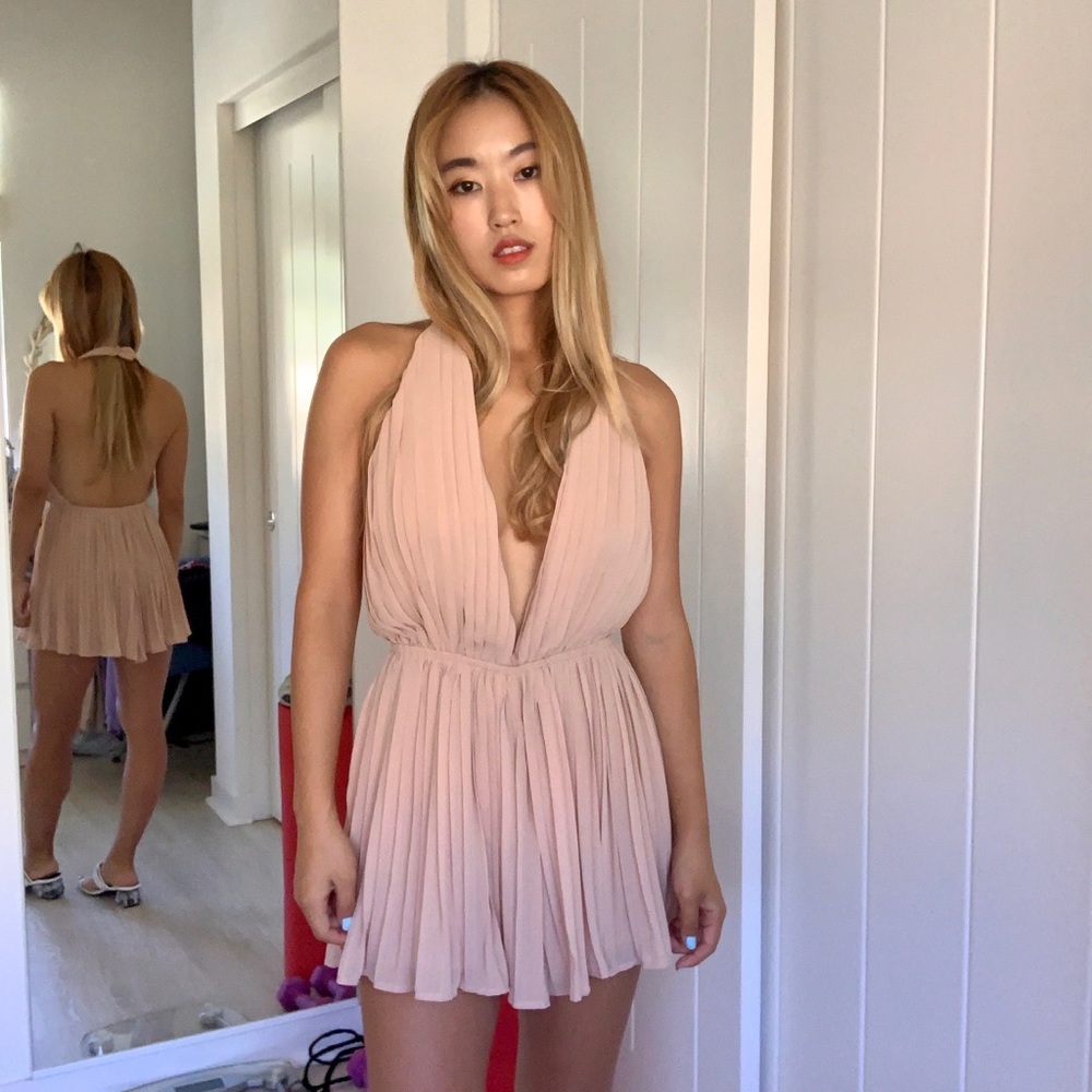Peppermayo Pleating Times Playsuit - Beige